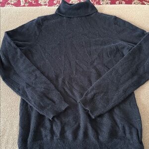 CHARTER CLUB Cashmere Sweater Black Size Petite Medium Turtleneck (TD)